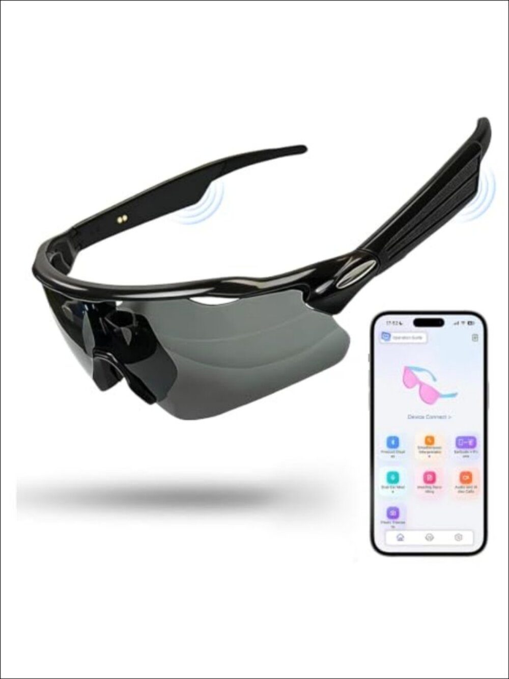 Smart Bluetooth Sunglasses Open-Ear Sports Cycling Polarized UV